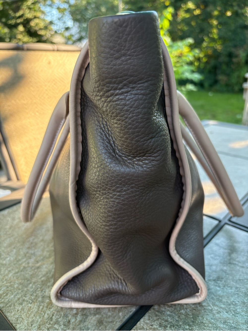See By Chloe Brown Leather Tote with Cream Trim - Picture 2 of 13